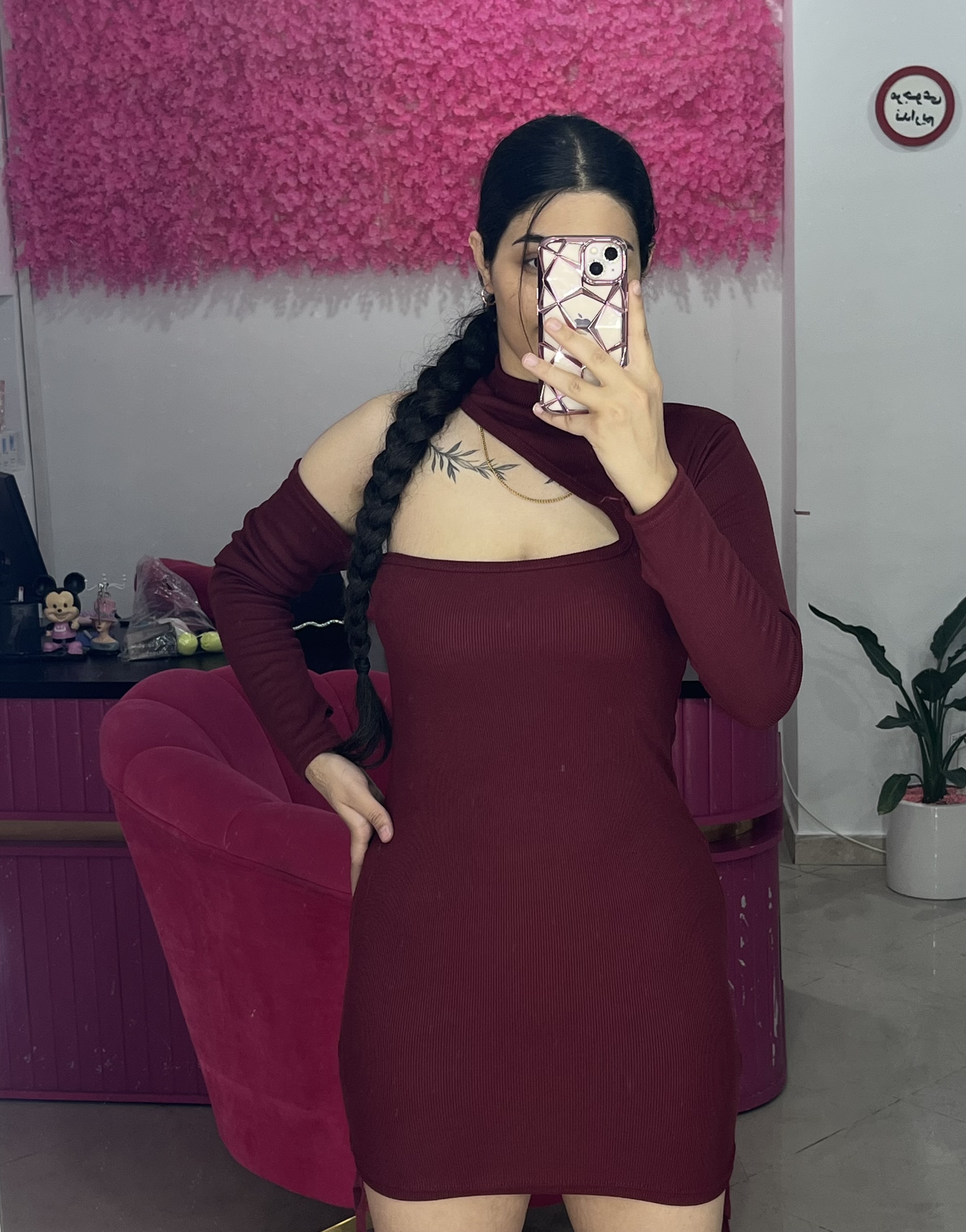 پیراهن مجلسی زنانه یقه اسکارف مدل آتنا